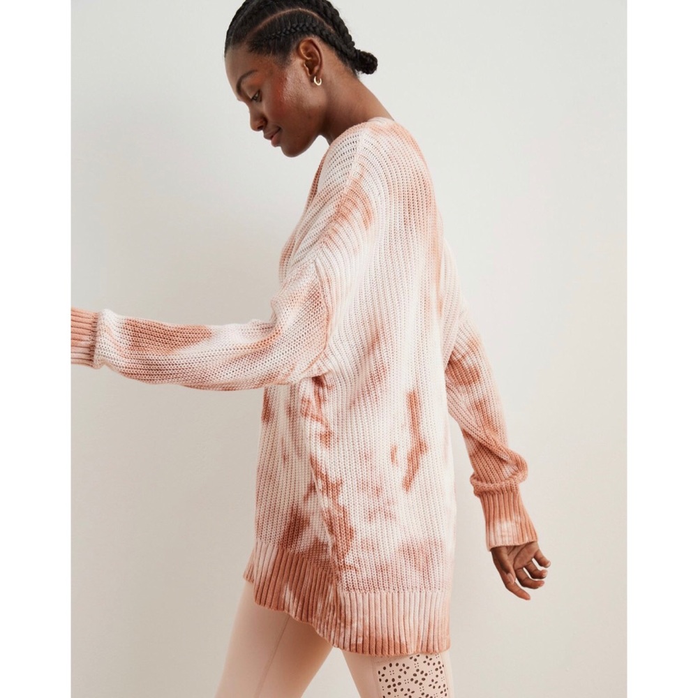 NEW [Aerie] Open Knit Oversized Tie Dye Sweater - Picture 13 of 15